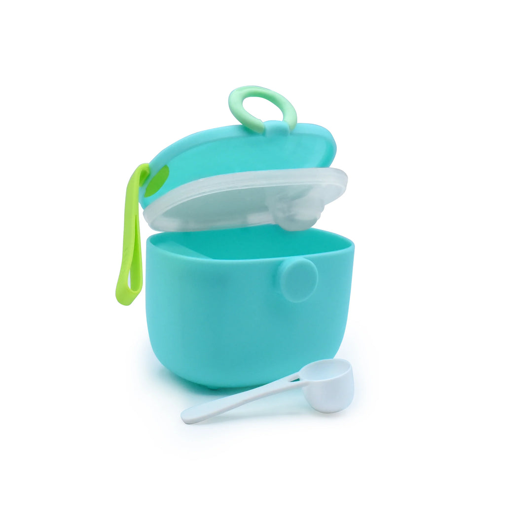 Baby Formula Storage Container with Integrated Scoop - Blue