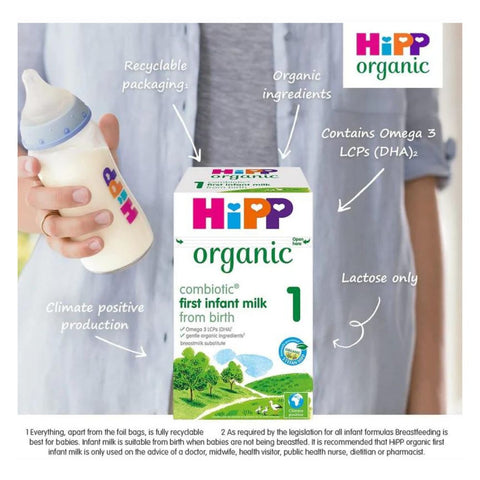 Organic 1 First Infant Baby Milk Powder Formula, From Birth - 800g