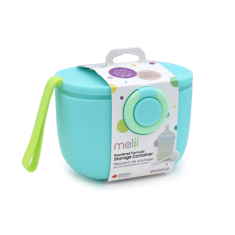 Baby Formula Storage Container with Integrated Scoop - Blue