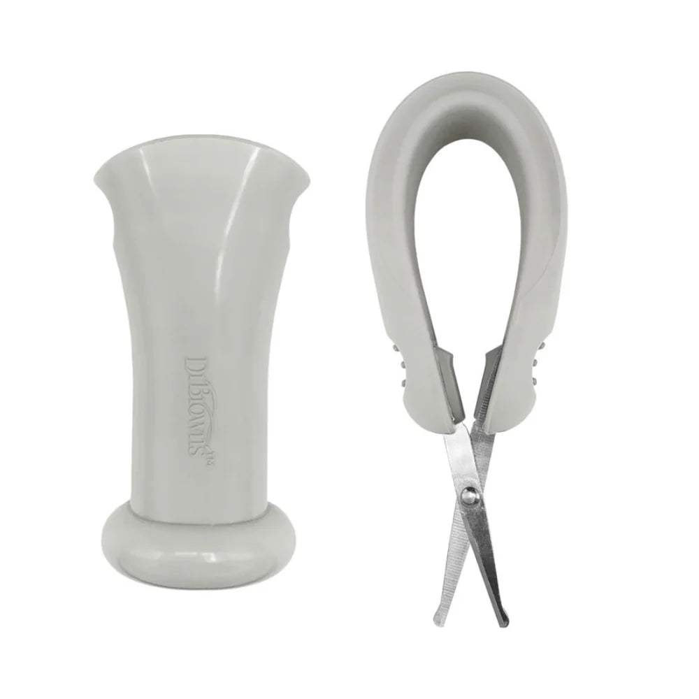 Safe Squeeze Nail Scissors- Grey