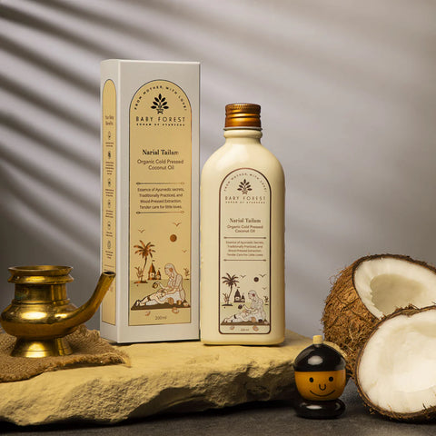 Baby Forest Narial Tailam Organic Cold Pressed Coconut Oil 200Ml