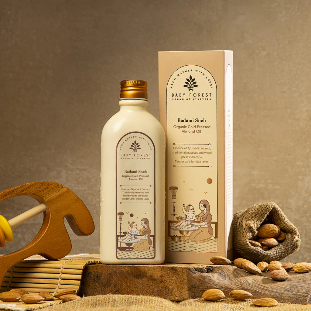 Badami Sneh Organic Cold Pressed Almond Oil 200 Ml