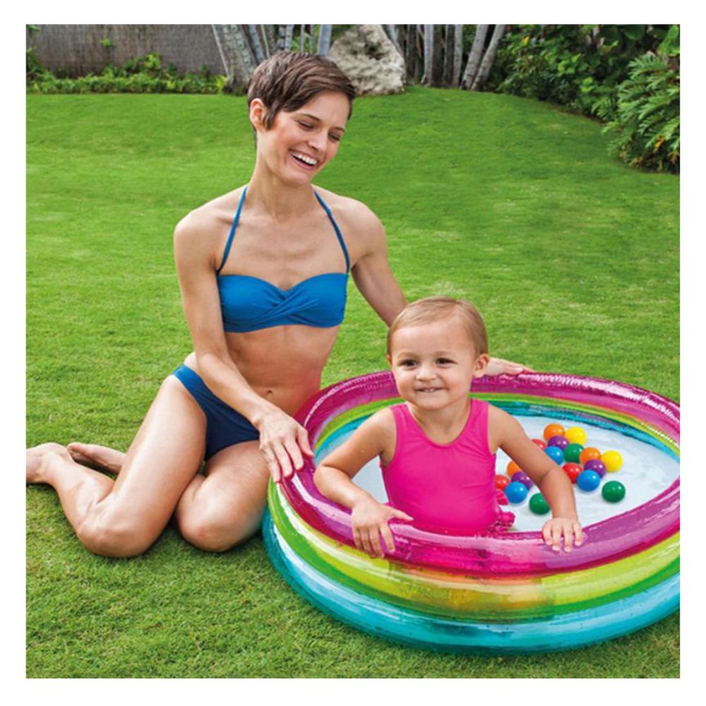 Classic 3-Ring Baby Inflatable Ball Pit