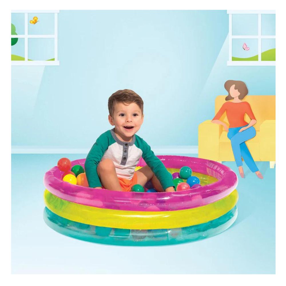 Classic 3-Ring Baby Inflatable Ball Pit