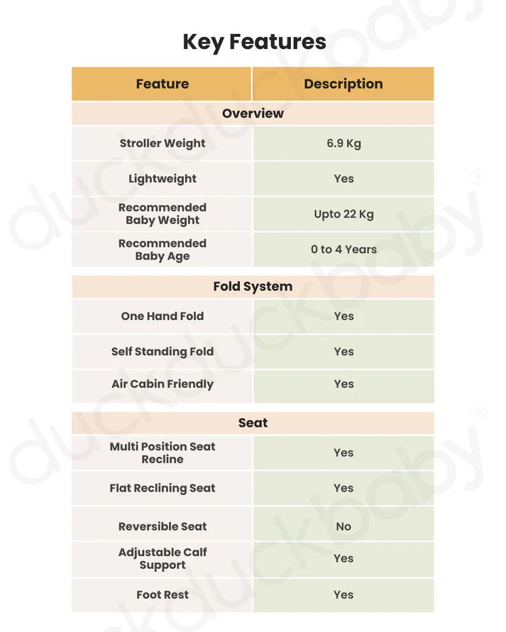FLYLITE Stroller – Cabin Approved, Lightweight with One-Hand Fold Teak