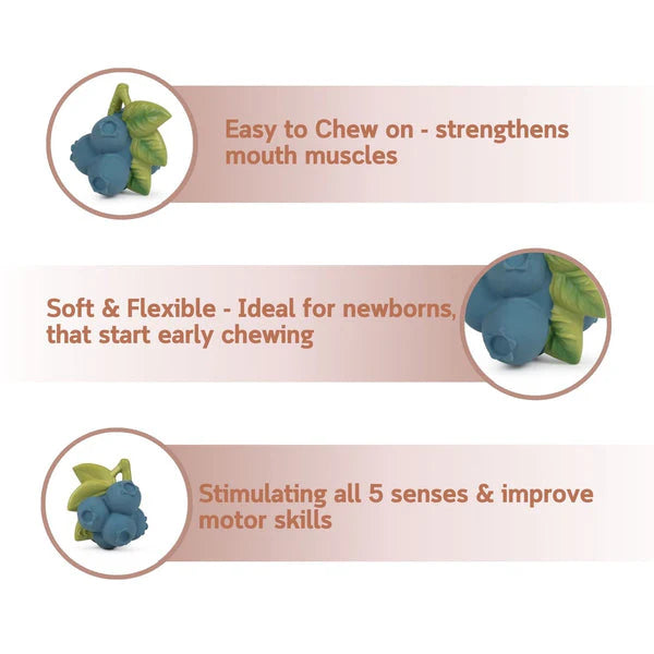 Jerry The Blueberry Natural Rubber Teether