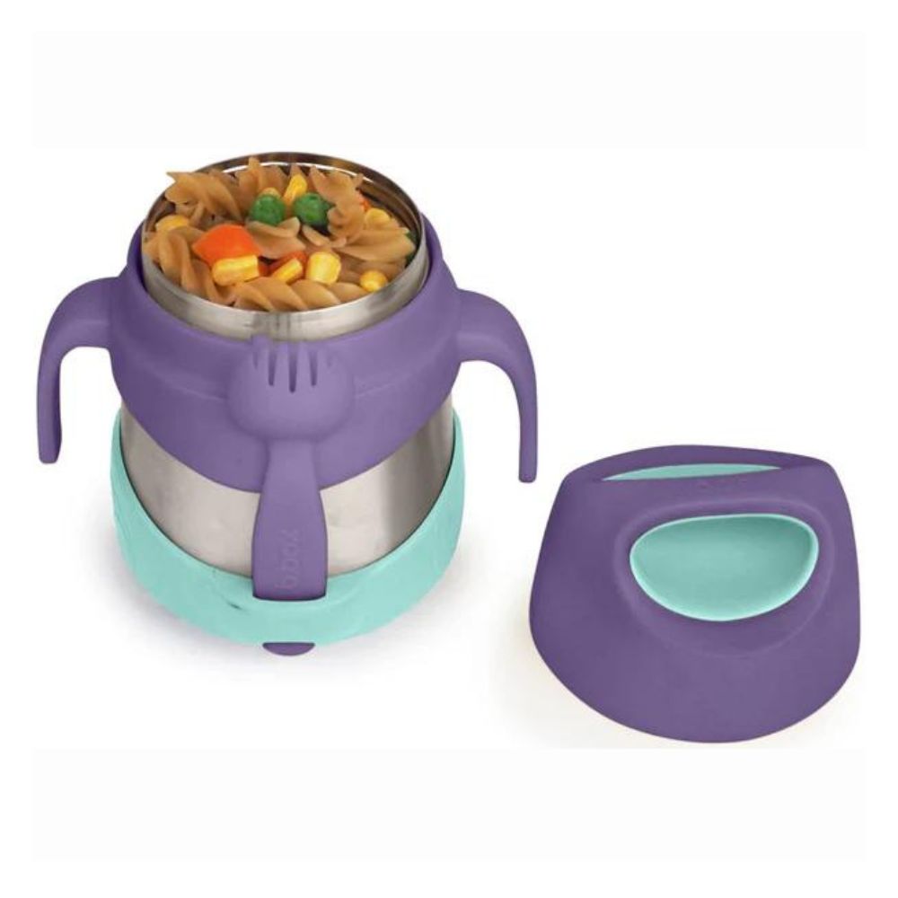 Insulated Food Jar with Spoon Lilac Pop