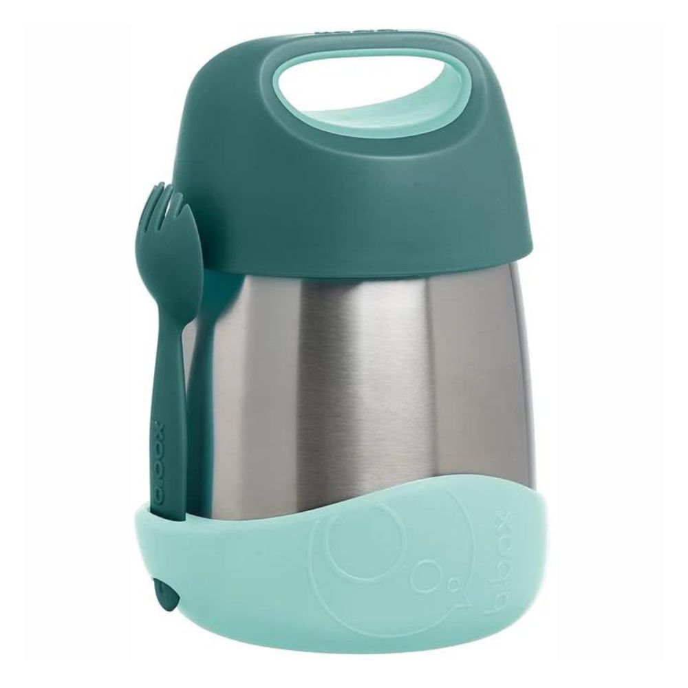 Insulated Food Jar with Spoon Forest Green