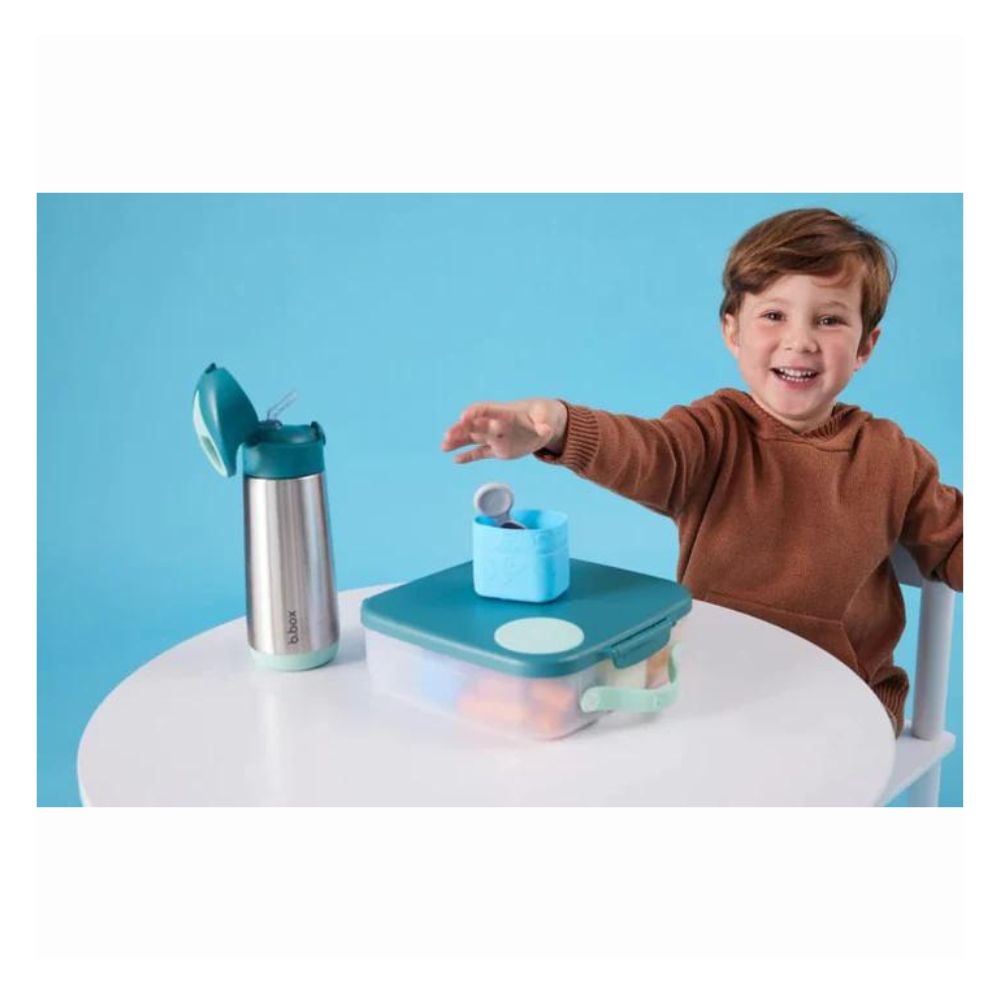 Insulated Straw Sipper Drink Water Bottle 500 Ml - Emerald Forest Green