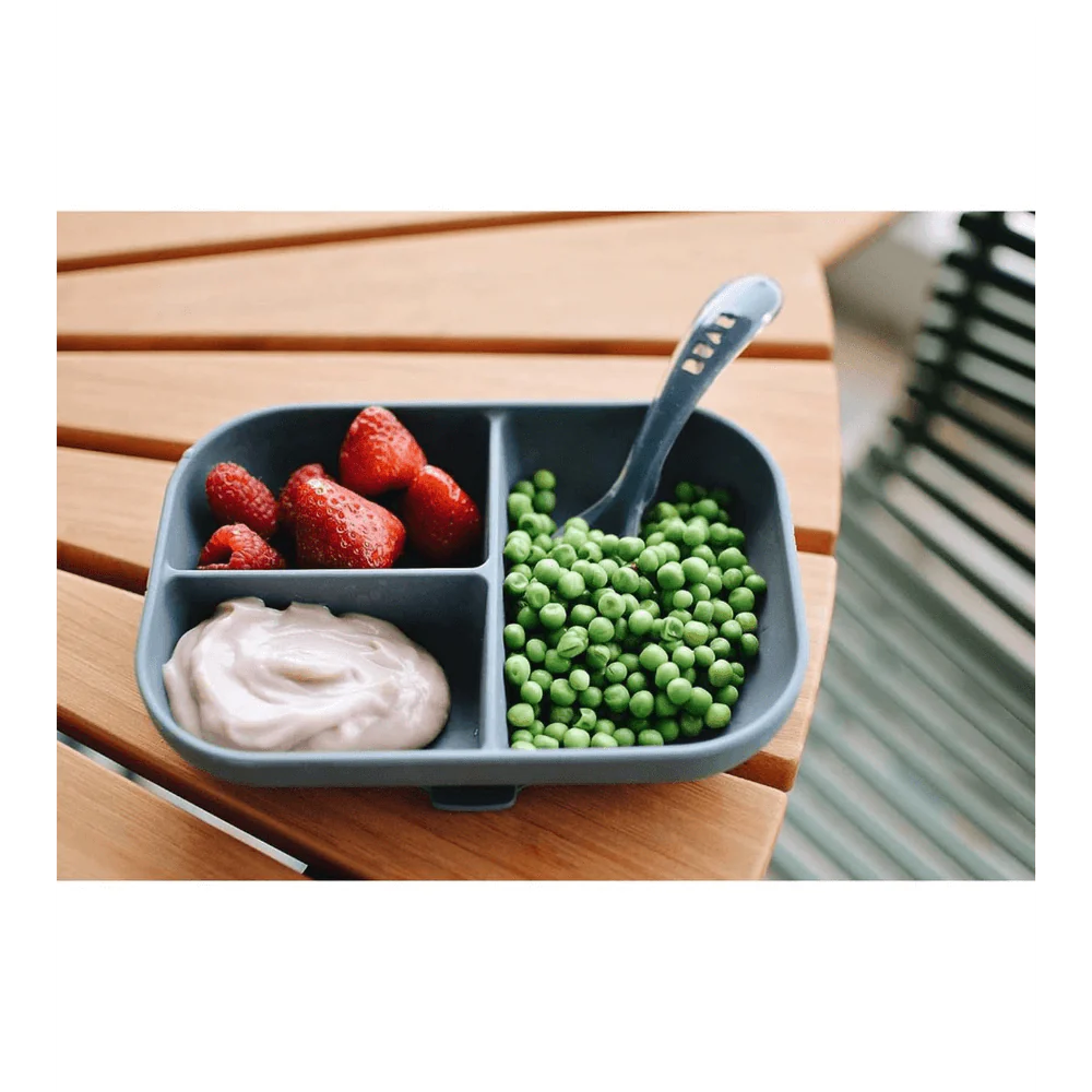 Divided silicone plate - Mineral Grey