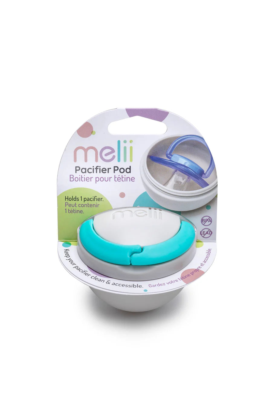 Pacifier Pod- Blue & Grey