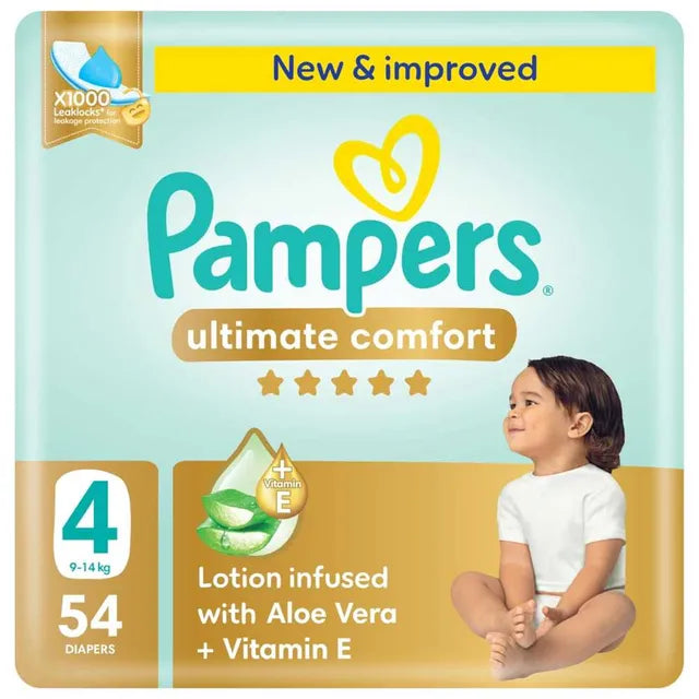 Ultimate Comfort Size 4 9-14kg 54Diapers