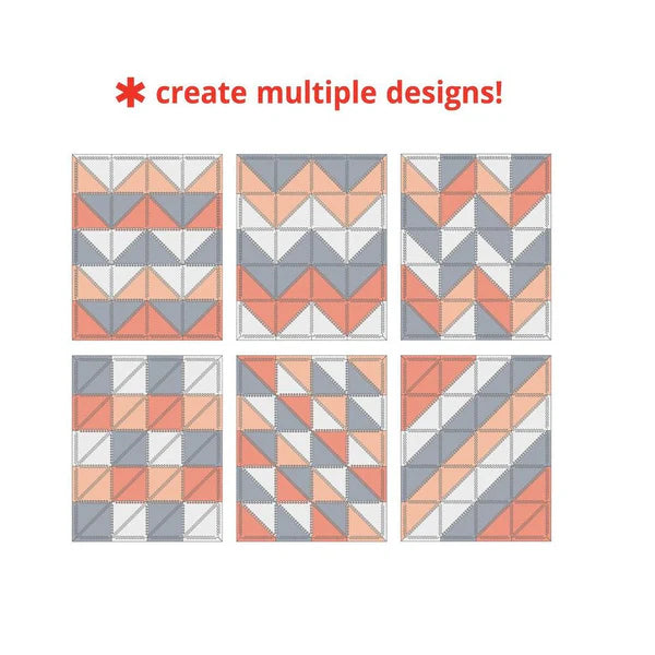 Playspot Geo Foam Floor Tiles - Grey-Peach