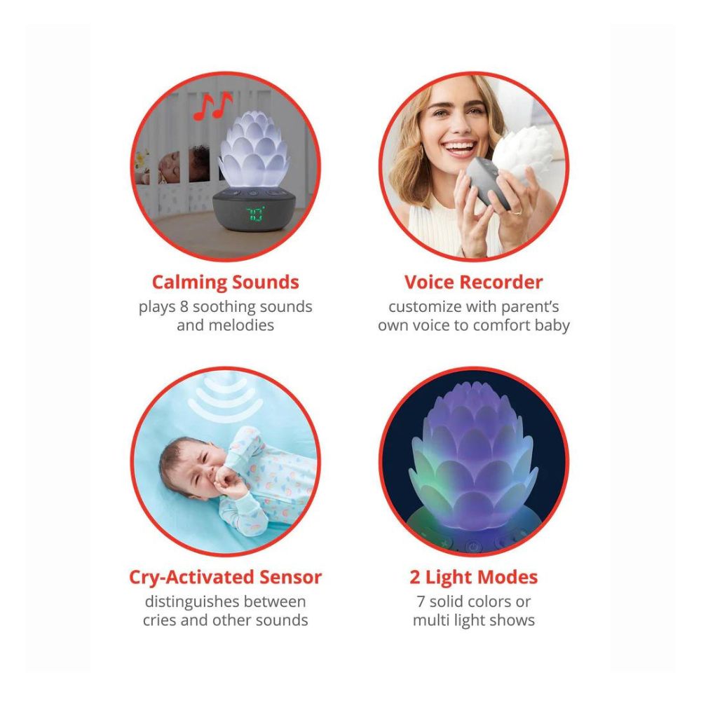 Bed Time Terra Cry-Activated Soother - White