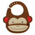 Zoo Fold & Go Silicone Bib - Monkey
