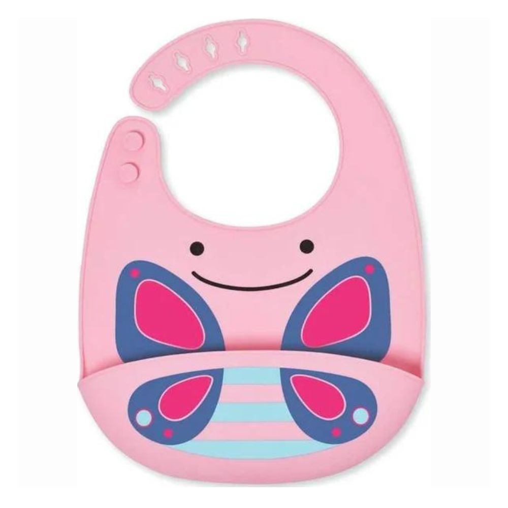 Skip Hop Zoo Fold & Go Silicone Bib Butterfly