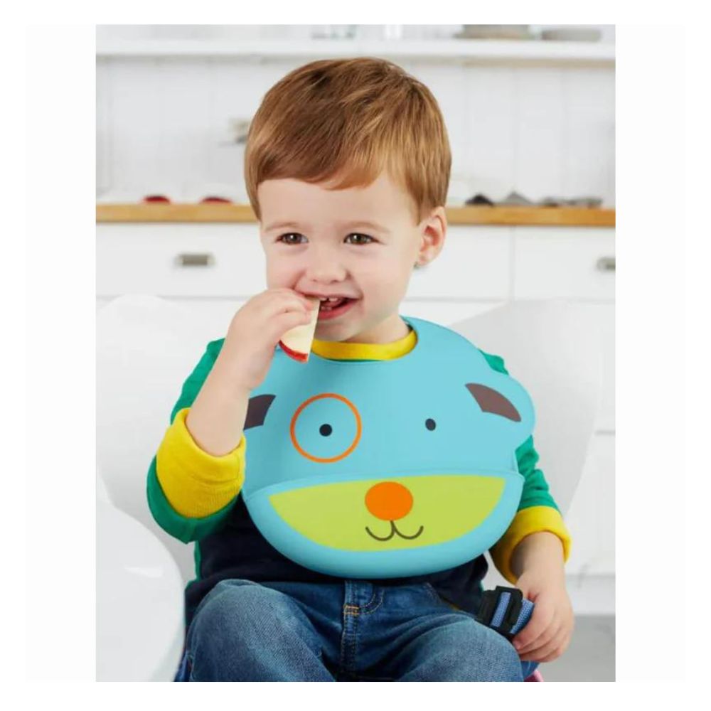 Zoo Fold & Go Silicone Bib - Dog