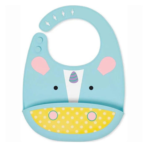 Zoo Fold & Go Silicone Bib - Unicorn