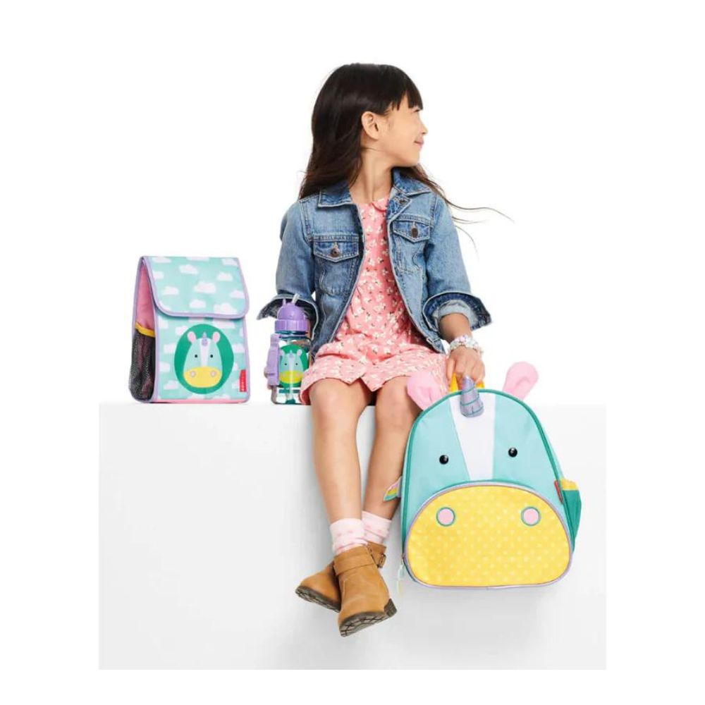 Zoo Straw Bottle, 390ml - Unicorn