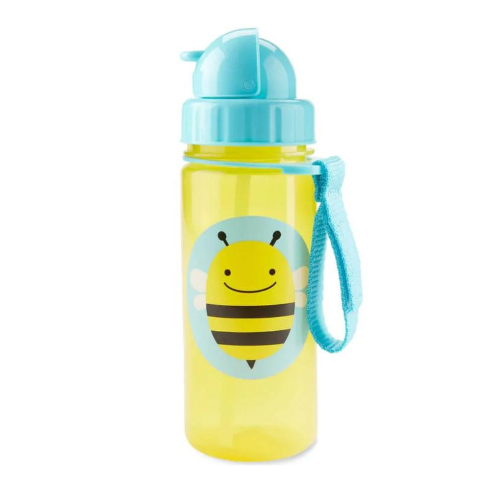 Zoo Back To School Straw Bottle PP Sipper, Bee - 300 ml