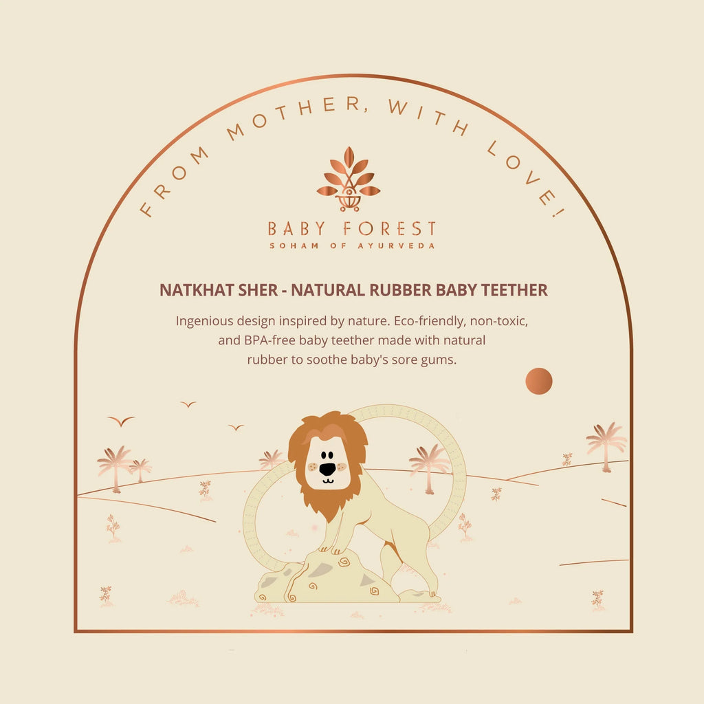 Natkhat Sher Natural Rubber Baby Teether