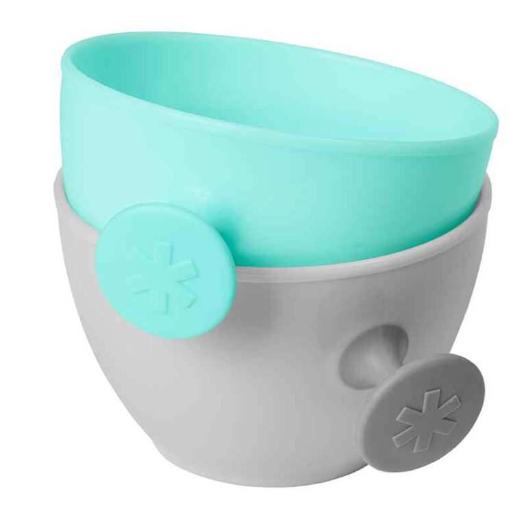 Easy-Feed Mealtime Set -Teal & Grey