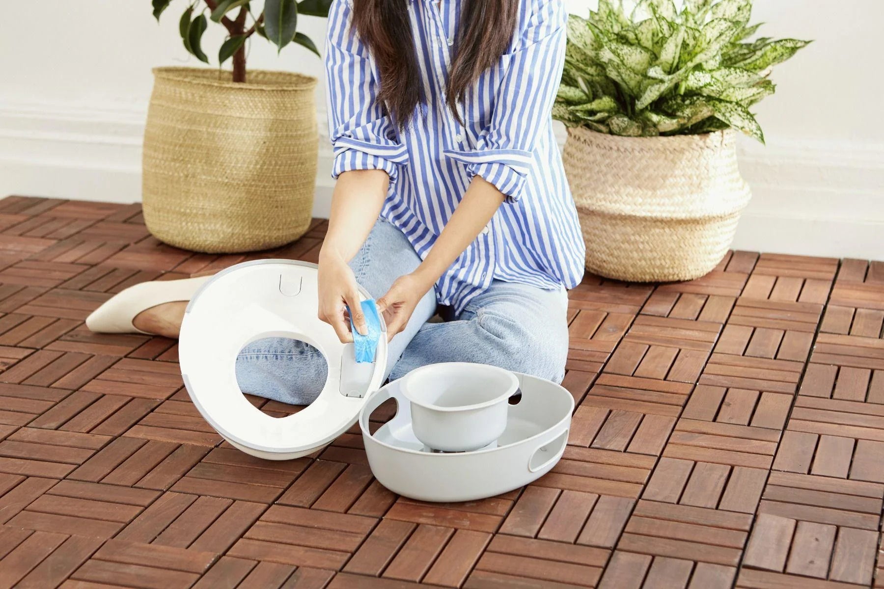 Potty Training Go Time 3in1 Potty -White & Grey