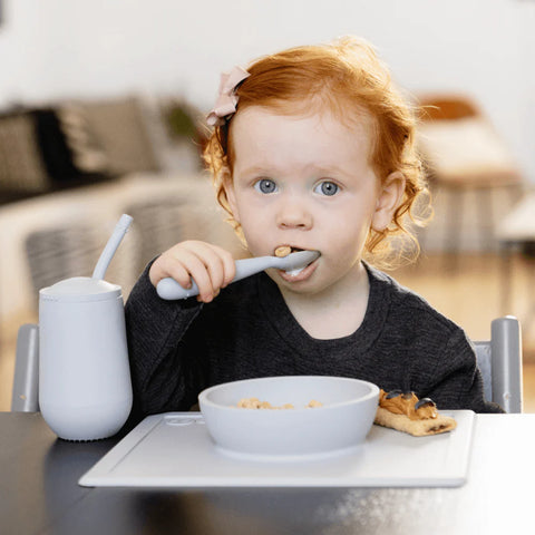 Happy Bowl for Toddlers - Pewter