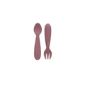 Mini Utensils for Toddlers (Spoon & Fork) - Mauve