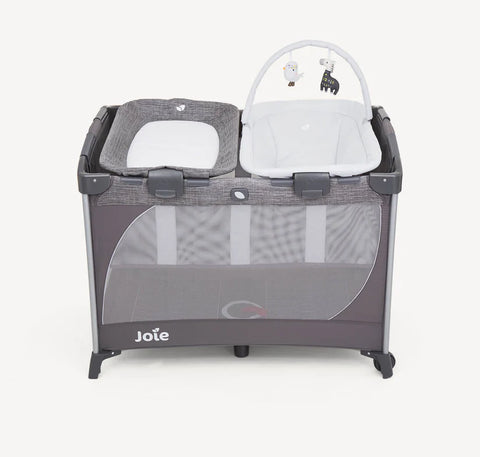 Commuter Change & Snooze Travel Baby Cot- Linen Grey