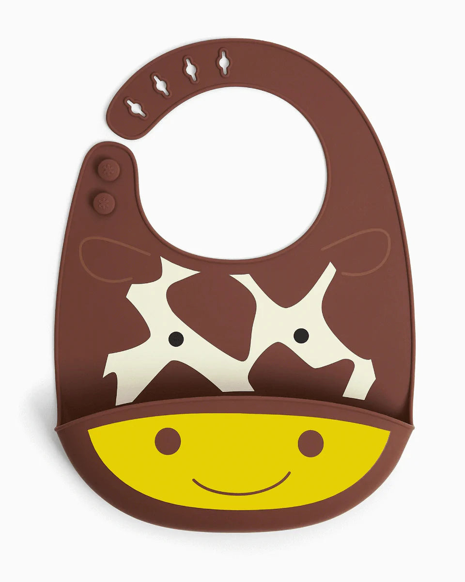 Zoo Fold & Go Silicone Bib - Giraffe