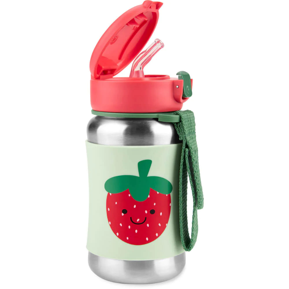 Spark Style Stainless Steel Straw Bottle - Strawberry