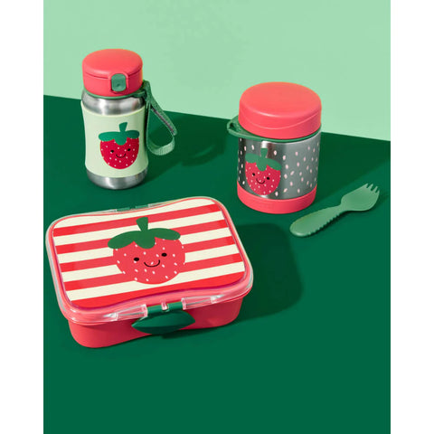 Spark Style Stainless Steel Straw Bottle - Strawberry