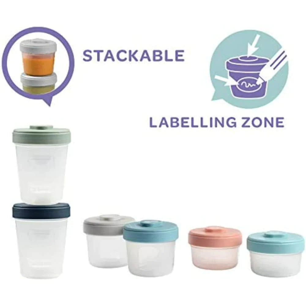 Pro Food Storage Set - 6 Clip Portions (2x90 ml + 2x150ml + 2x250 ml)