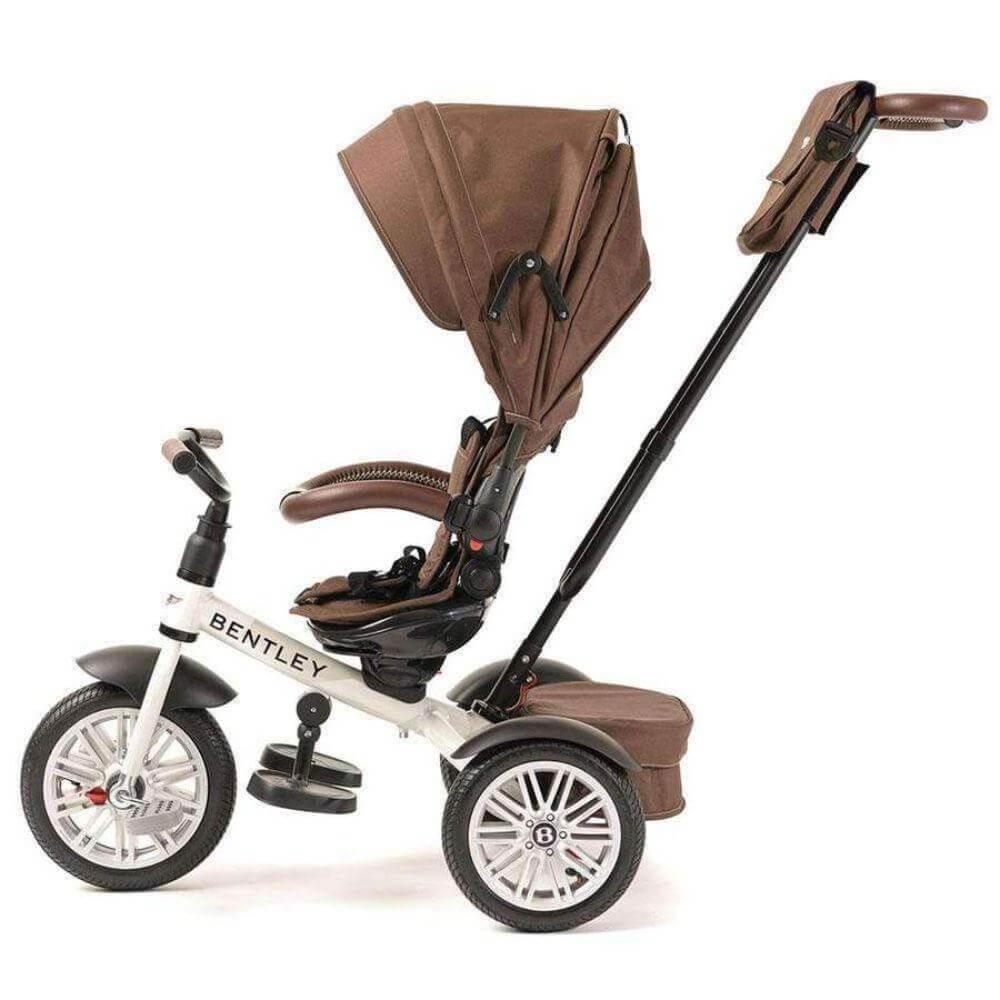 BENTLEY 6-in-1 Baby Tricycle and Stroller - White Satin (Special Edition)