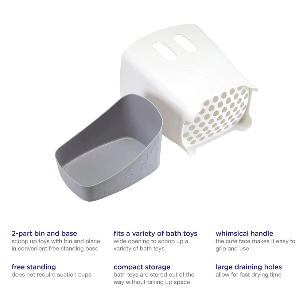 Freestanding Bath Toy Organizer - Grey