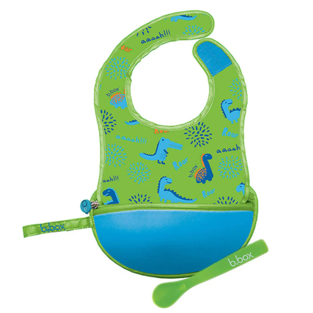 Travel Bib & Flexible Soft Bite Spoon Set