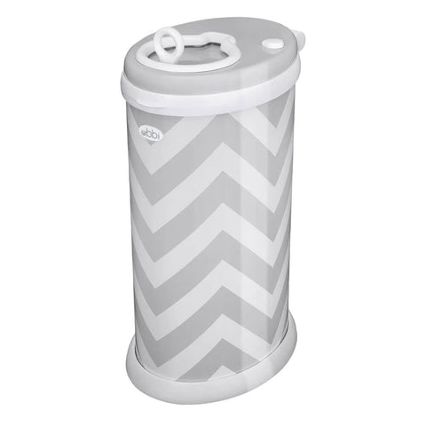 Diaper Pail - Grey/Chevron