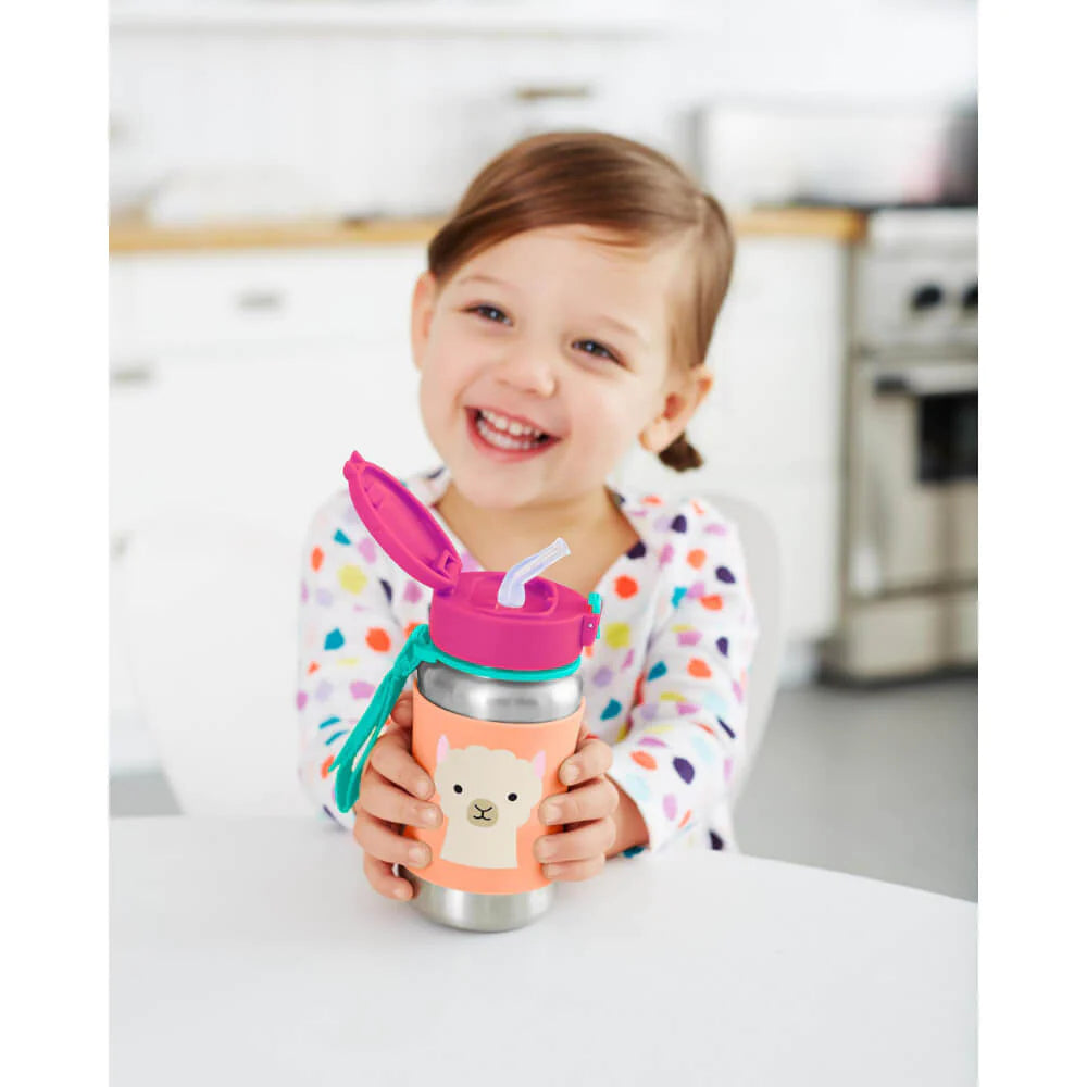 Zoo Stainless Steel Sports Bottle Llama