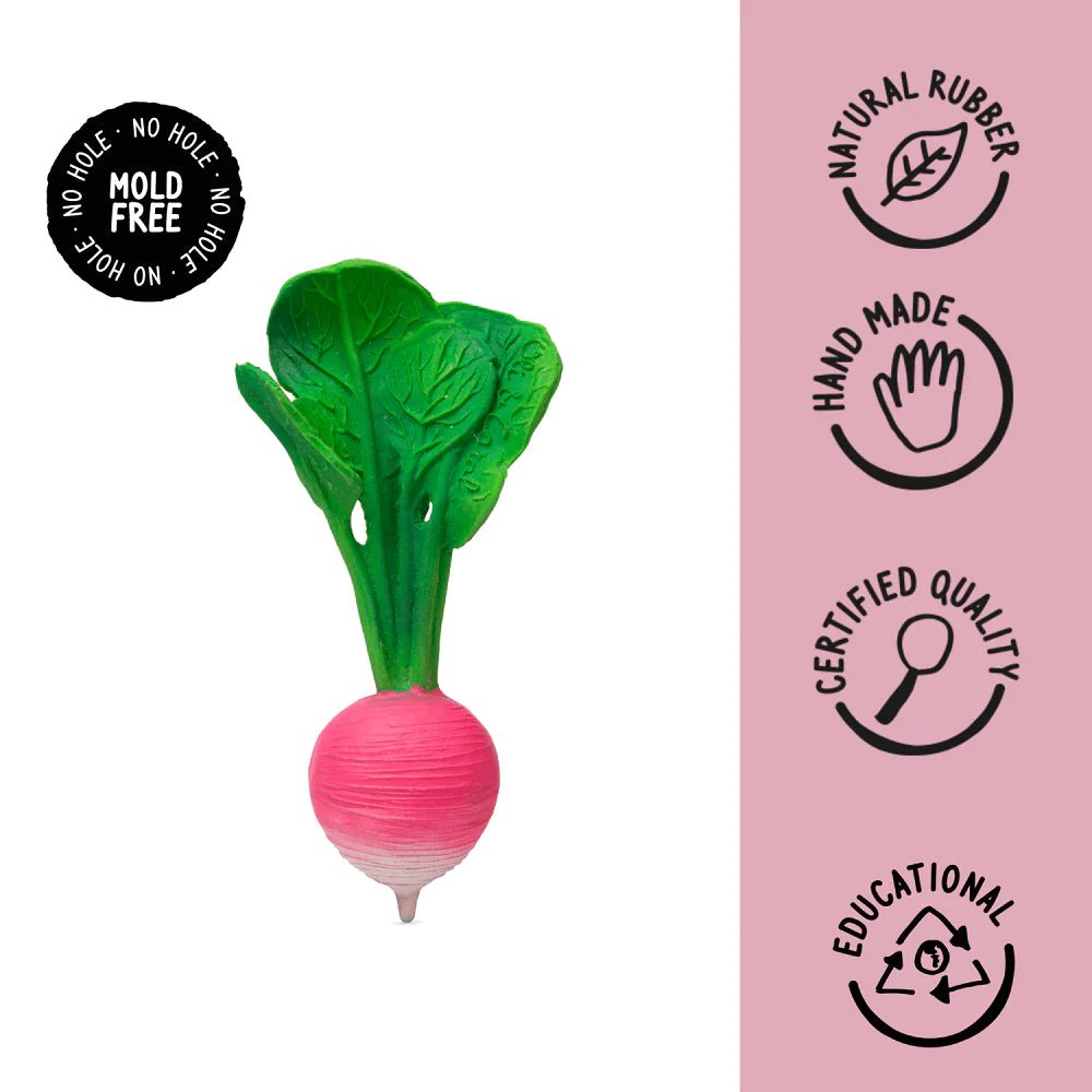 Ramona The Radish Natural Rubber Teether